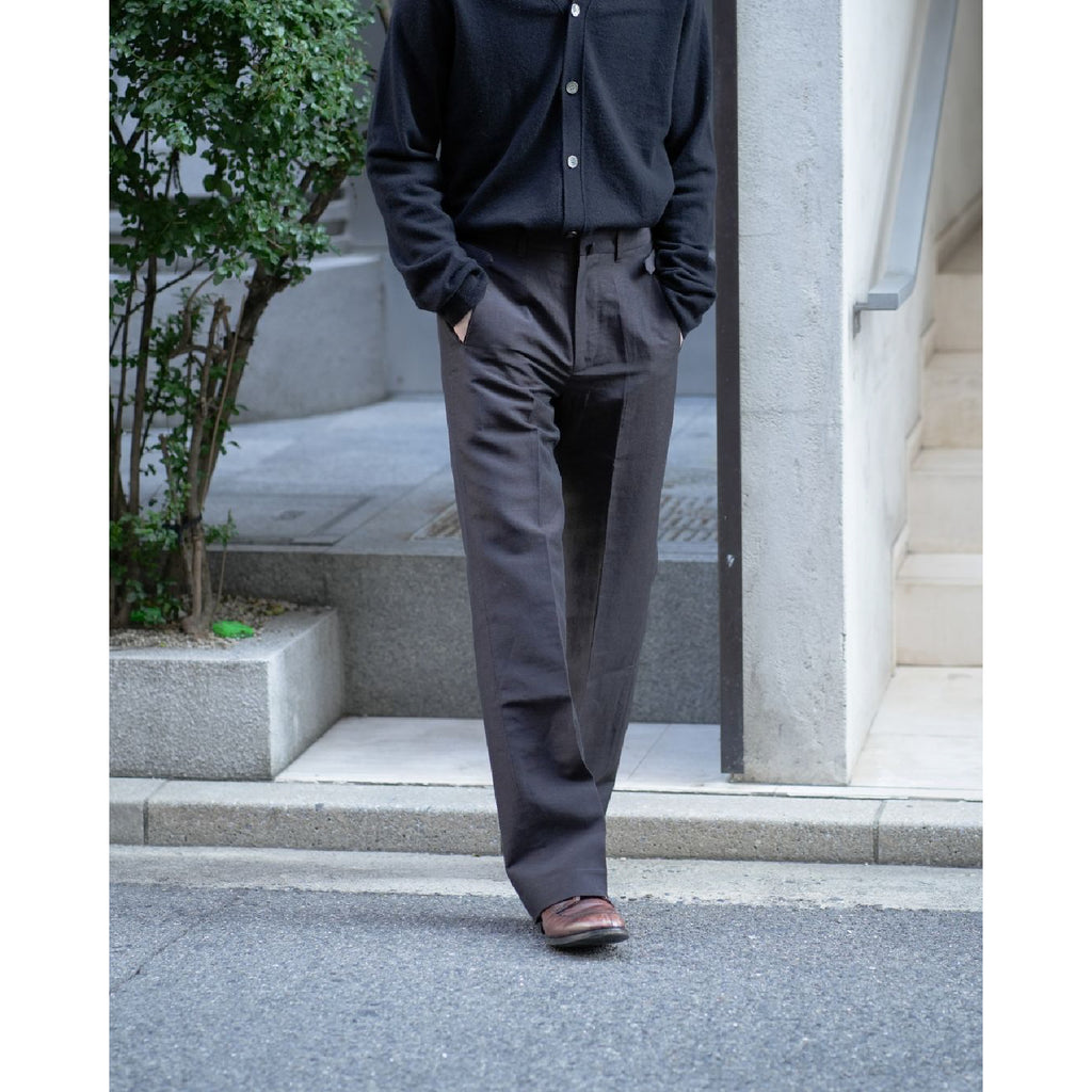 Dylan Flared Trousers in Linen & Wool - ref. / Web Store