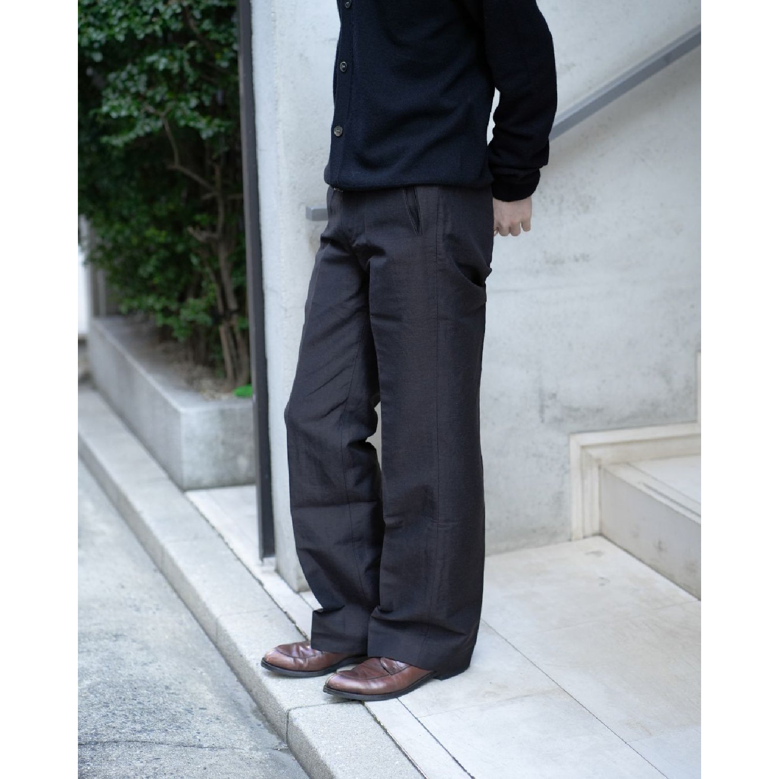 Dylan Flared Trousers in Linen & Wool - ref. / Web Store