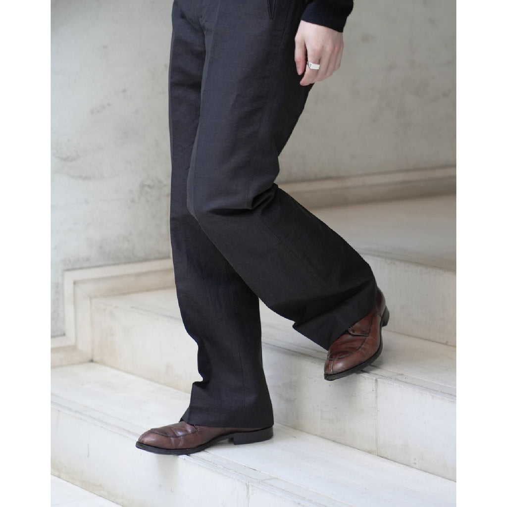Dylan Flared Trousers in Linen & Wool - ref. / Web Store