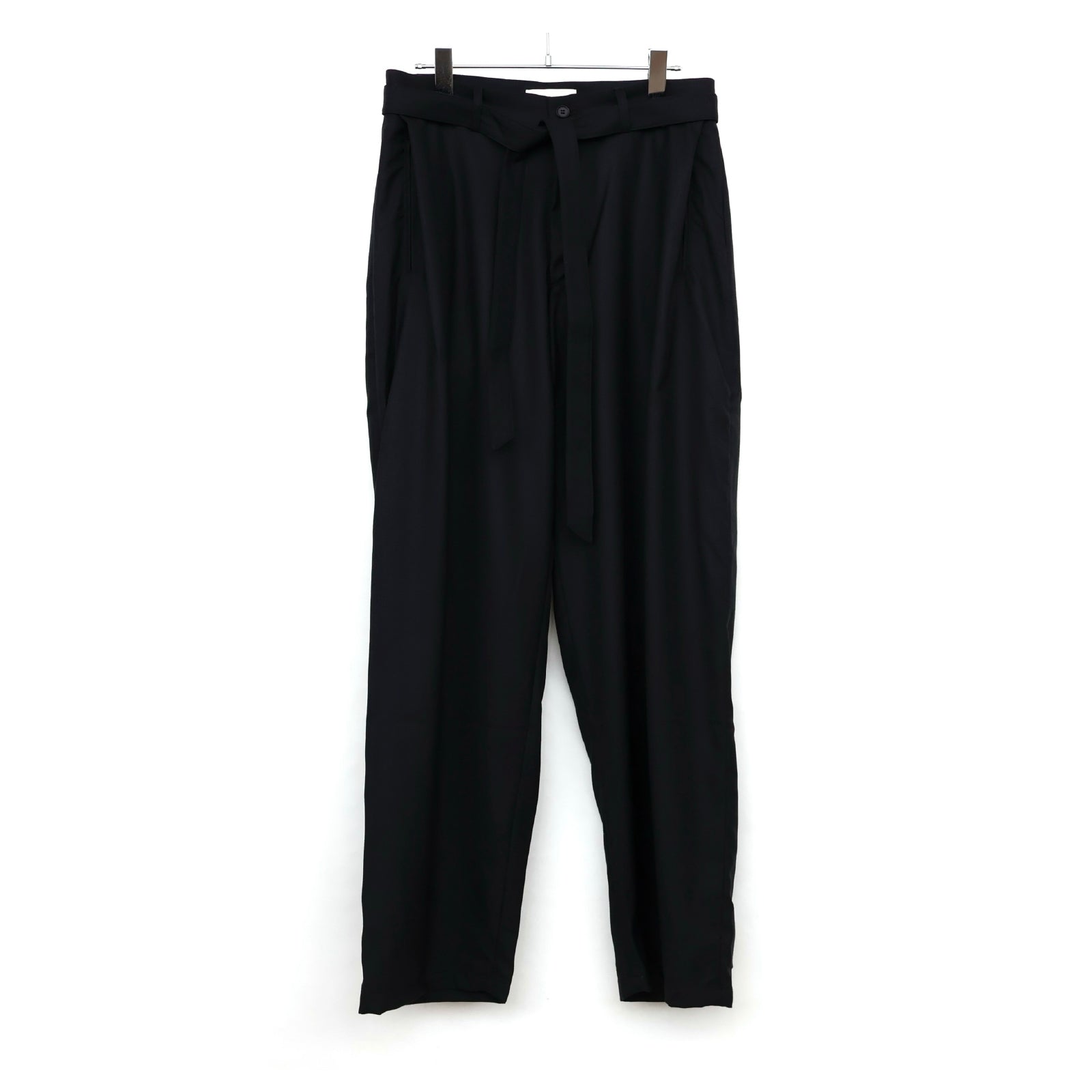 Ren Belted Tuck Trousers in Wool