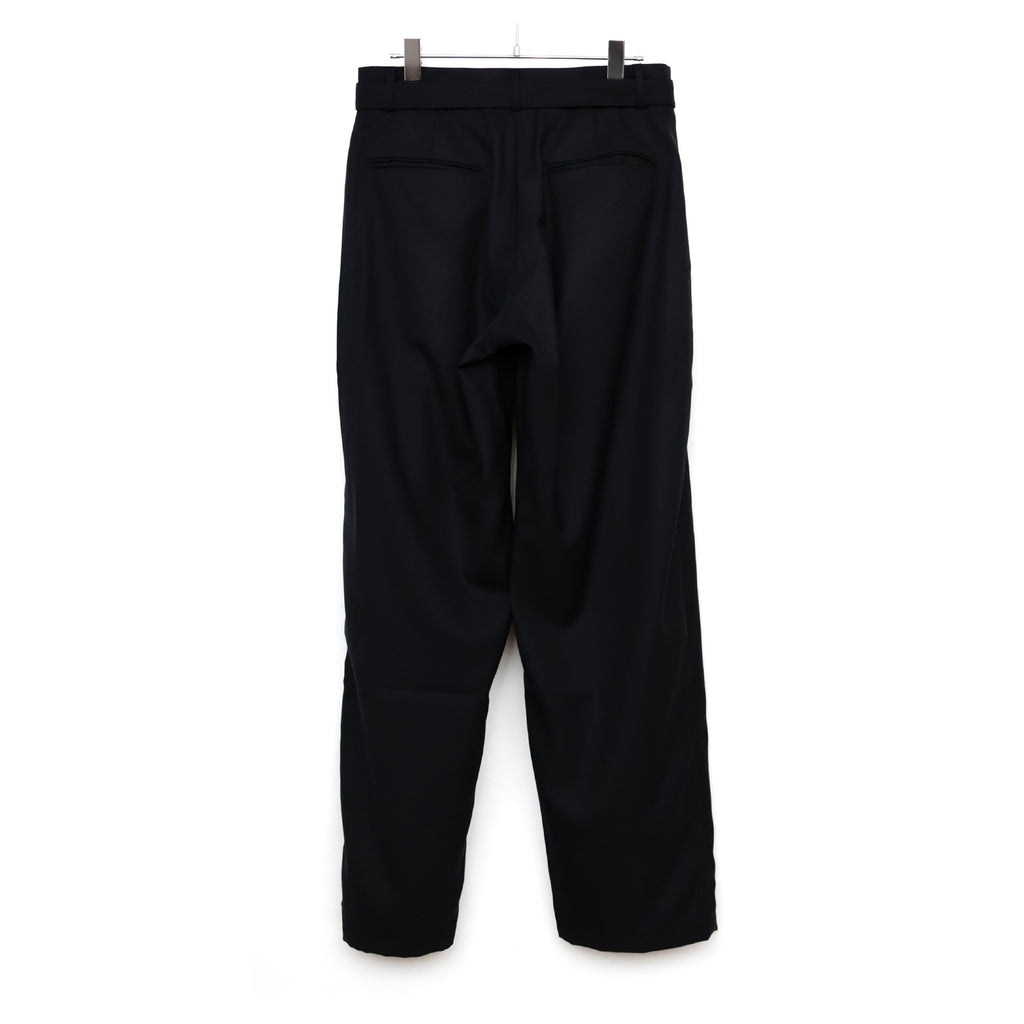 Ren Belted Tuck Trousers in Wool