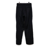 Ren Belted Tuck Trousers in Wool BLACK