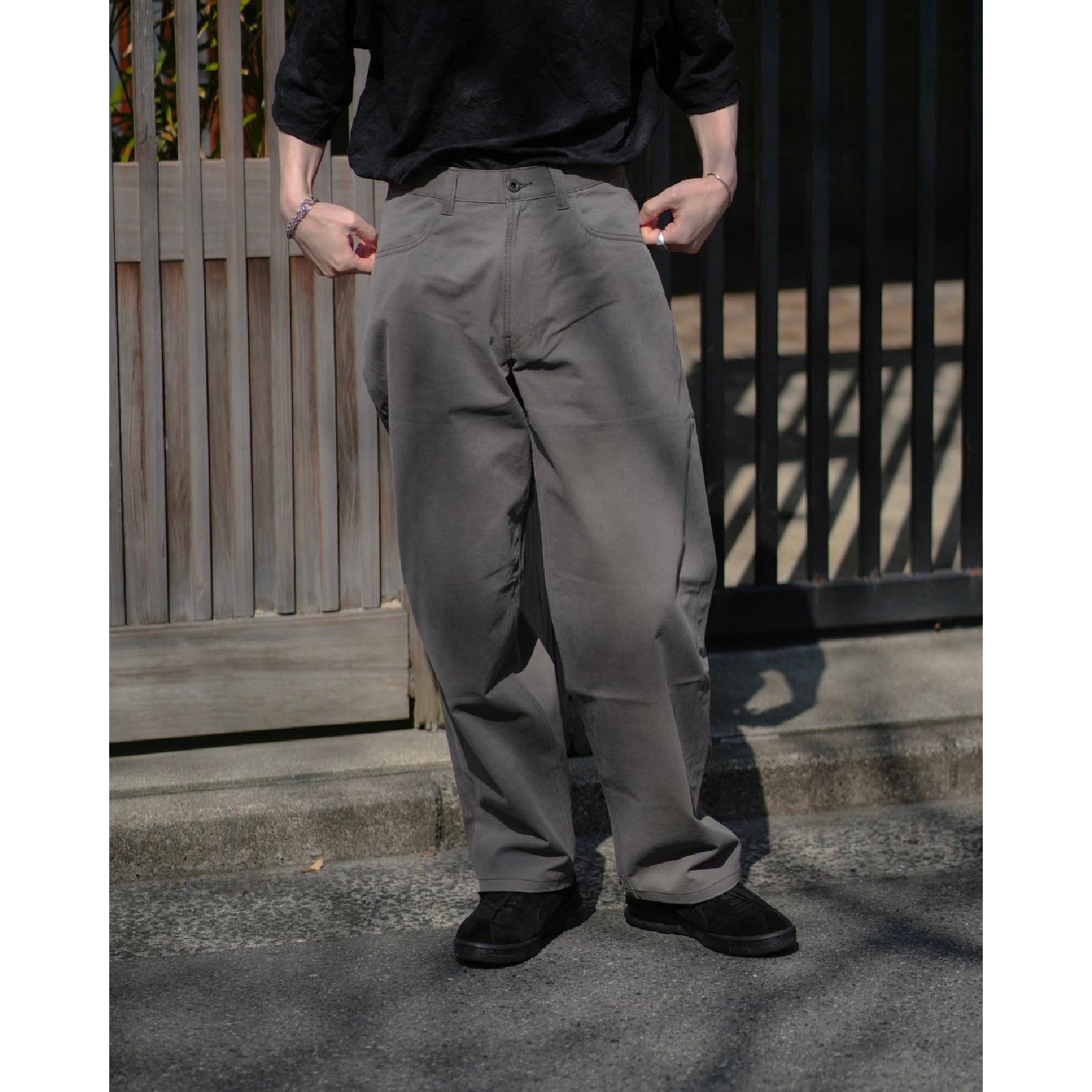 Tyler Wide-Leg Pants in Cotton Nep