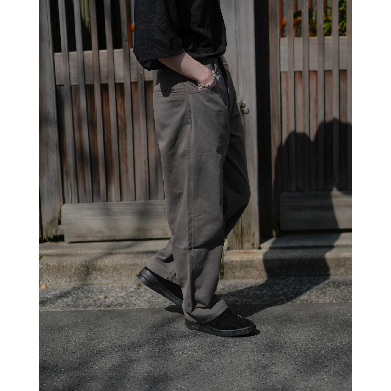 Tyler Wide-Leg Pants in Cotton Nep