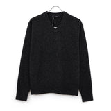 Argyle Knit Sweater in Silk/Cashmere Dark Gray
