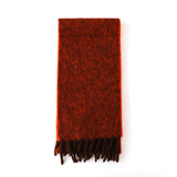 Two Colour Woolly Scarf Brown/Orange