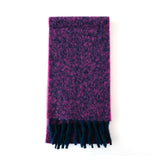 Two Colour Woolly Scarf Teal/Pink